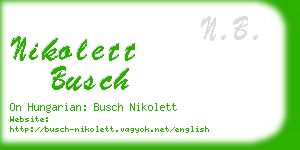 nikolett busch business card